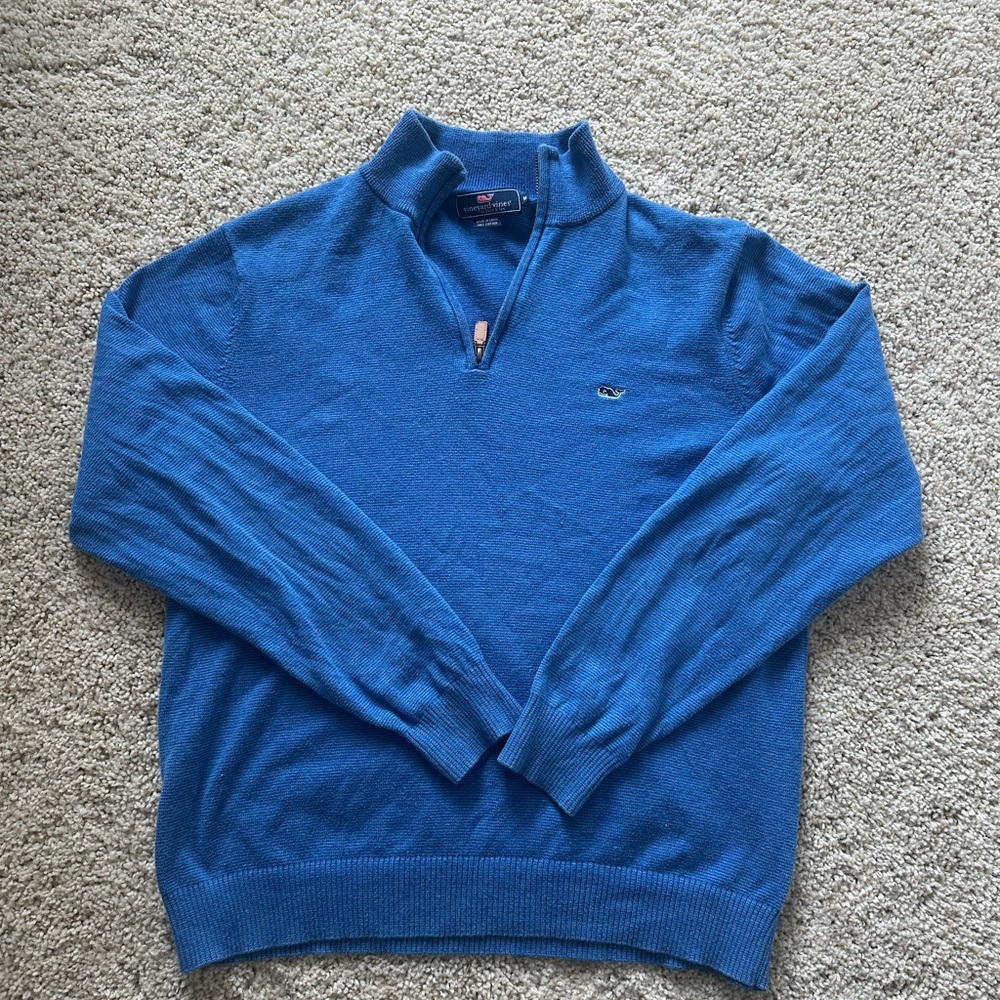 Vineyard Vines Men's Royal Blue Half-Zip Sweater